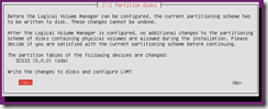 Ubuntu confirm write changes to partitions