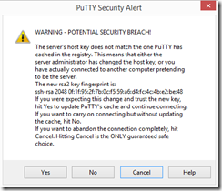 Putty security warning
