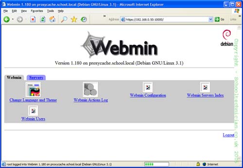 4 webmin welcome