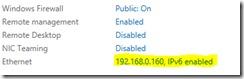 Server Manager - Ethernet