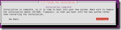 Ubuntu installed reboot