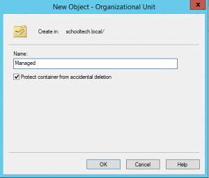 Active Directory, create OU