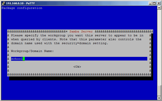 Samba Workgroup Configuration